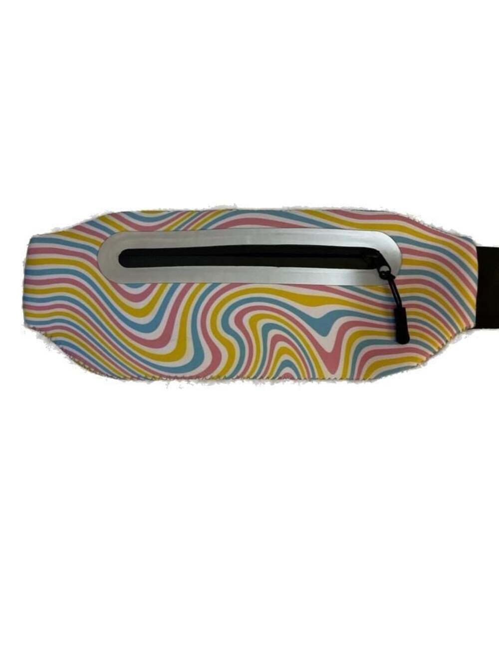Psychedelic Swirl Running Belt Fanny Pack with Reflective Zipper